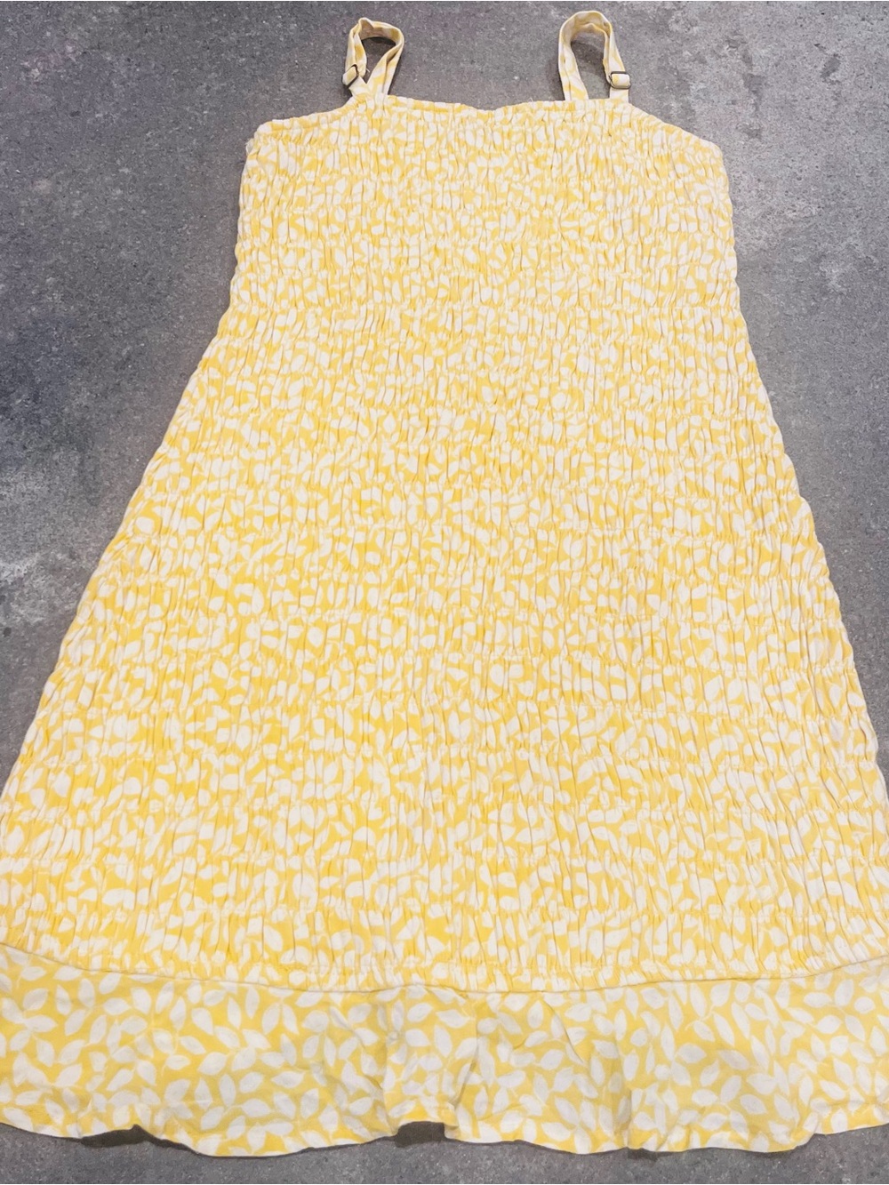abercrombie kids Yellow and White Smocked Sundress